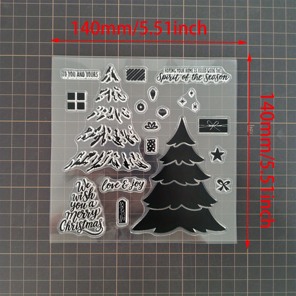 Merry Christmas Series Clear Stamp / Cutting Die For Card - Temu