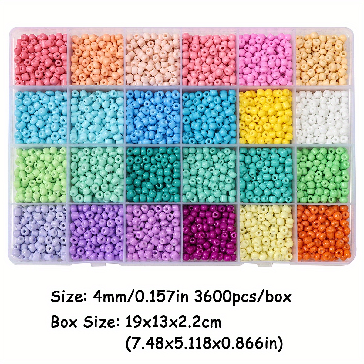8000pcs 24 Colors 2mm Small Glass Seed Beads Tiny Waist Beads For Jewelry  Making DIY Friendship Necklace Bracelet Making Kit Girls Craft Supplies