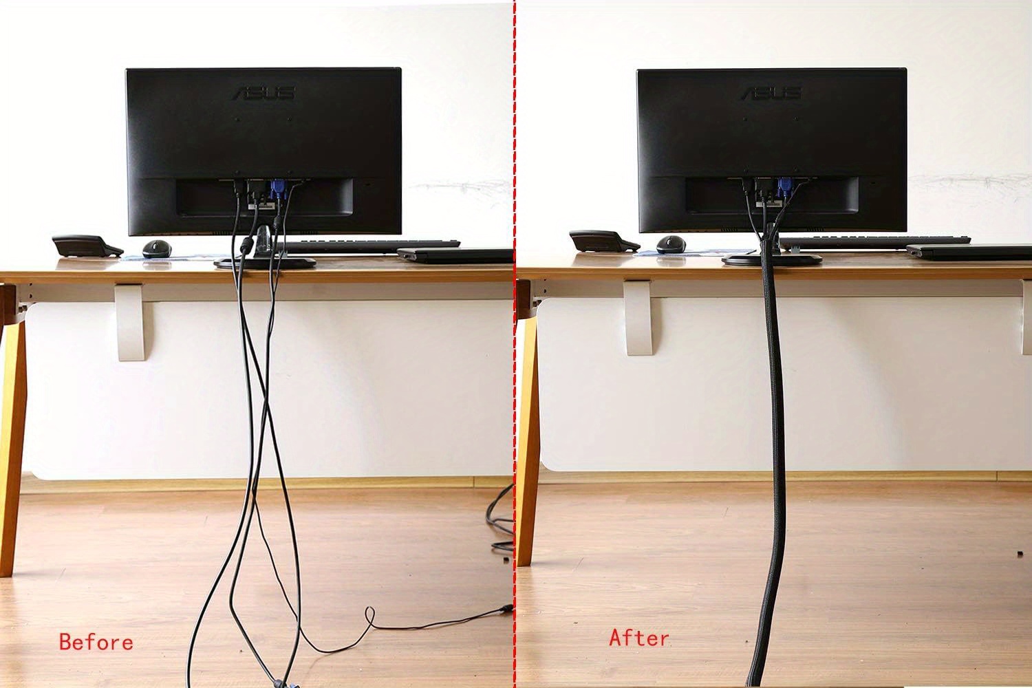  APEXLEAP Cable Management Net Under Desk, Extra-Large 30 x 14  inches, Wire Management Under Desk, Standing Desk Cable Management,  Electrical Cord Hider Under Table, Cable Tray, Wire Hiders for Desk 