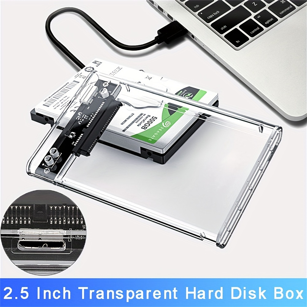 Jansicotek 2.5 inch HDD SSD Case USB C 3.1 Gen 2 to SATA Hard Disk Box