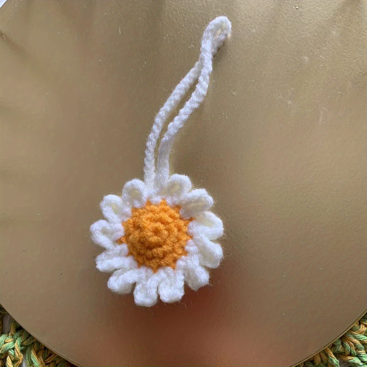 Handmade Flower Knit Keychain Crochet Bag Key Chain Keyring - Temu