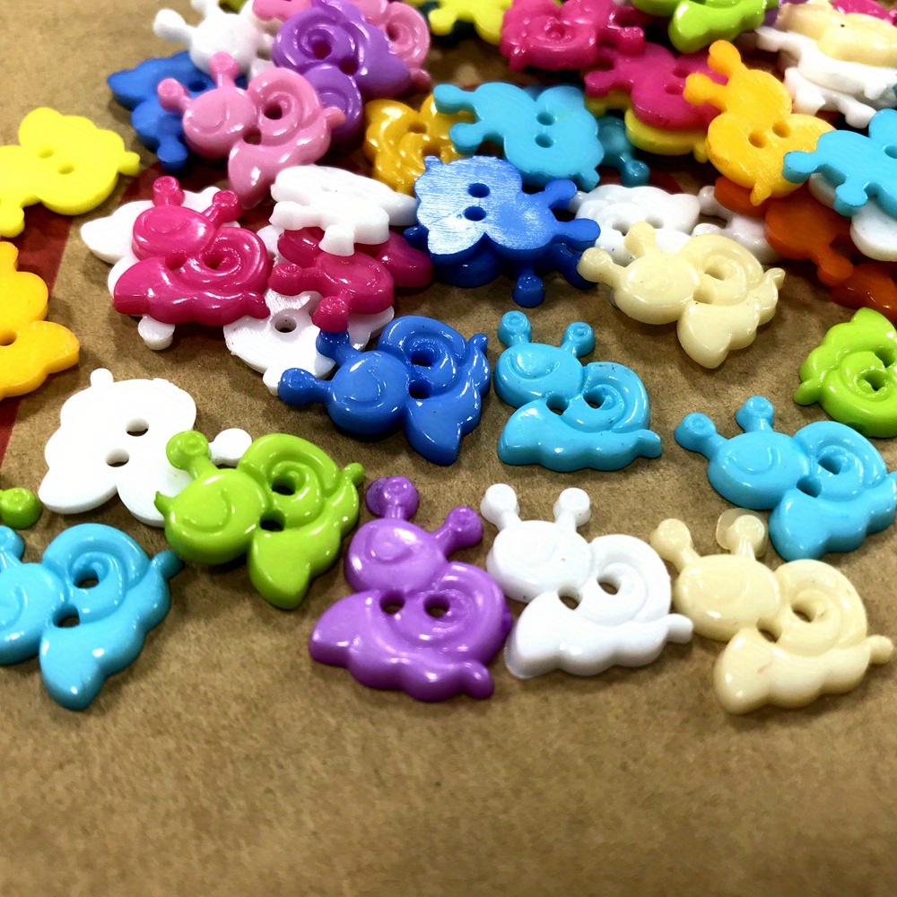 50pcs Double Eye Plastic Buttons, Colorful Small Buttons, DIY Crafts,  Button Painting, Sewing Accessories