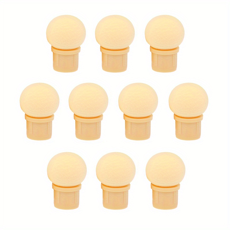 Set Of 10 Round Sponge Tips For Nail Art, Perfect For Applying Gel Polish, Color Gradients, And Glitter Effects.