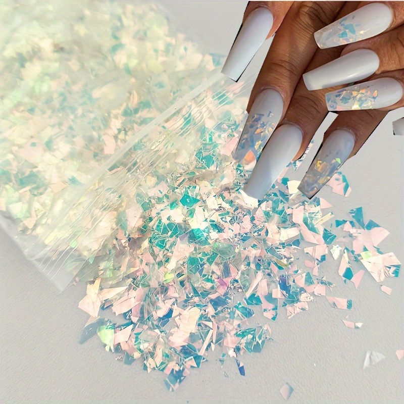 Nails With Confetti - Temu