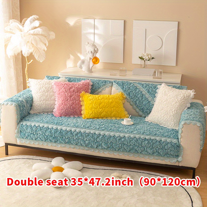 Multiple-colors Plush Sofa Cushion,lace Sofa Slipcover,sofa Throw  Pillowcase,non-slip Washable Couch,couch Cover,furniture Protector 