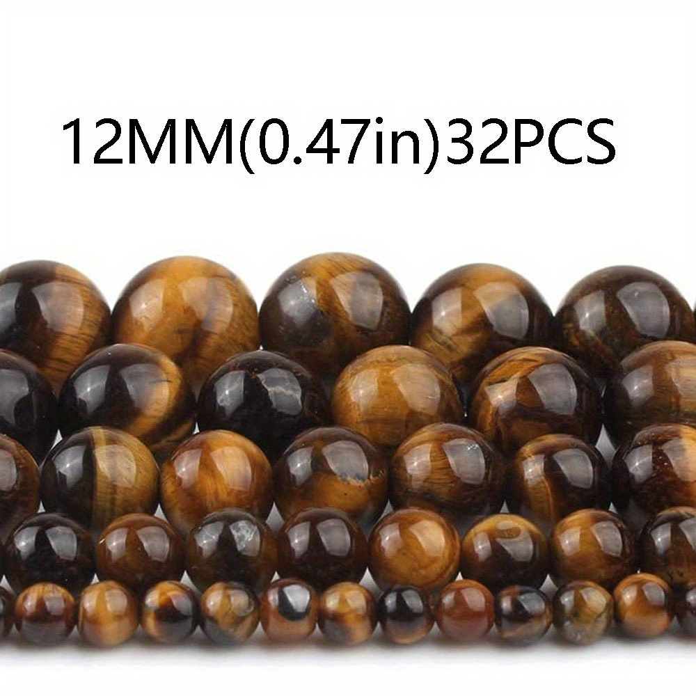  12MM Sapphire Tiger Eye Round Loose Beads Natural Gem Beads  Crystal Energy Stone Beads for Jewelry Making DIY Bracelet Necklace