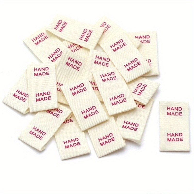 17Pcs Handmade Labels For Clothes Made With Cotton Tags Hand Made Label For  Diy Hats Knitting Tags Sewing Accessories