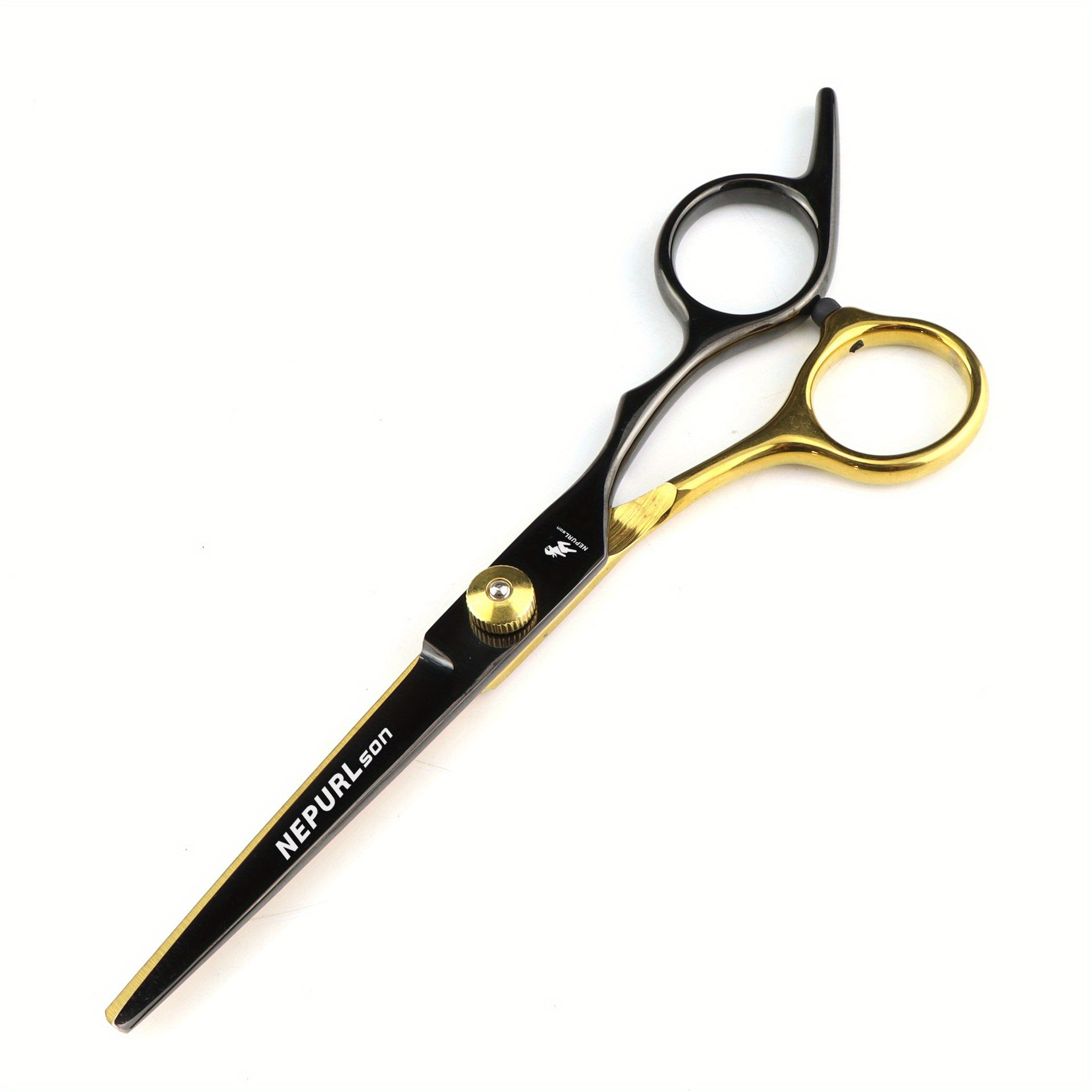 6.0 "high Screw Electroplating Black Scissors Hair Scissors Flat Scissors Bangs Scissors Thin Scissors