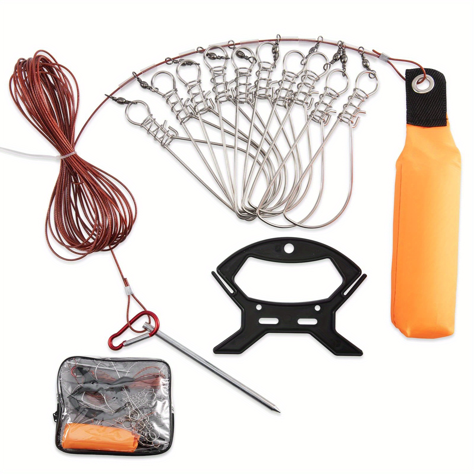 Fishing Stringer, Stainless Steel Fish Stringer Clip, Wire Rope