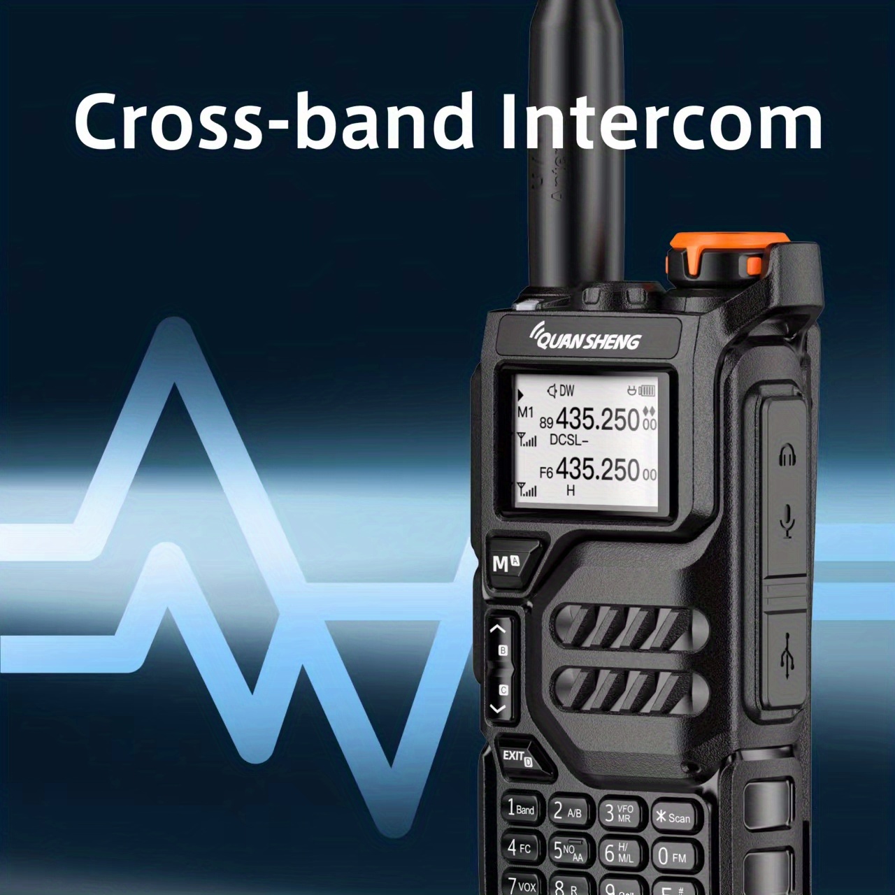 Quansheng UV-K5 VHF UHF Dual-Band Ham 5W Portable Two-way Radio Walkie  Talki FM