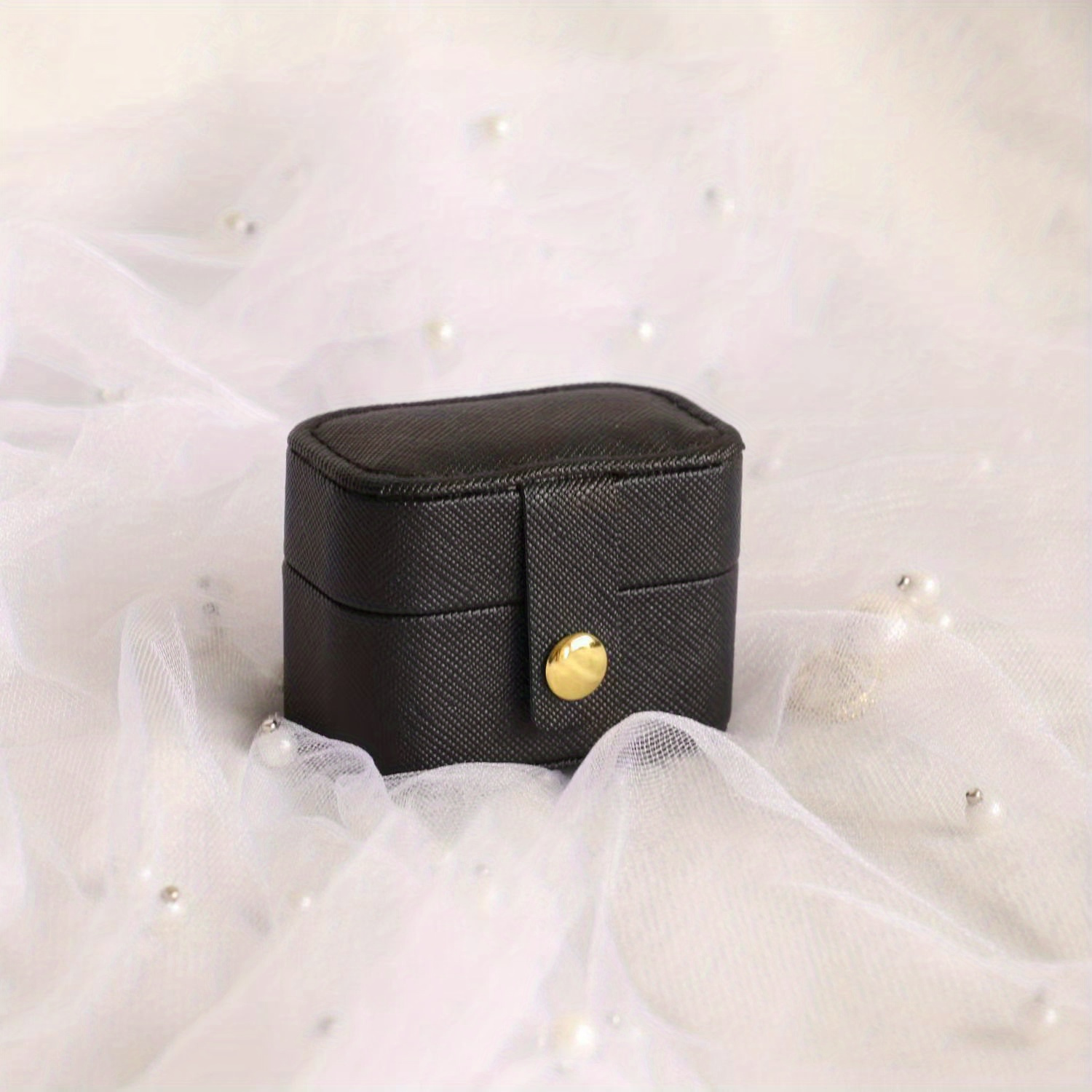 Mini Pink Ring Storage Box With Grids