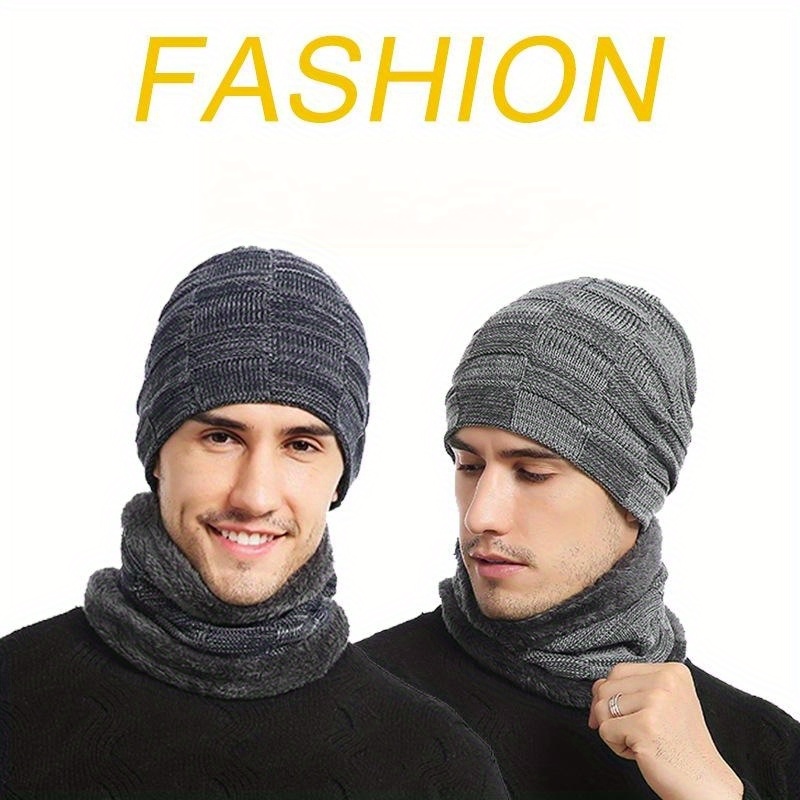 Thick Ribbed Knit Winter Short Beanie 2 Pack