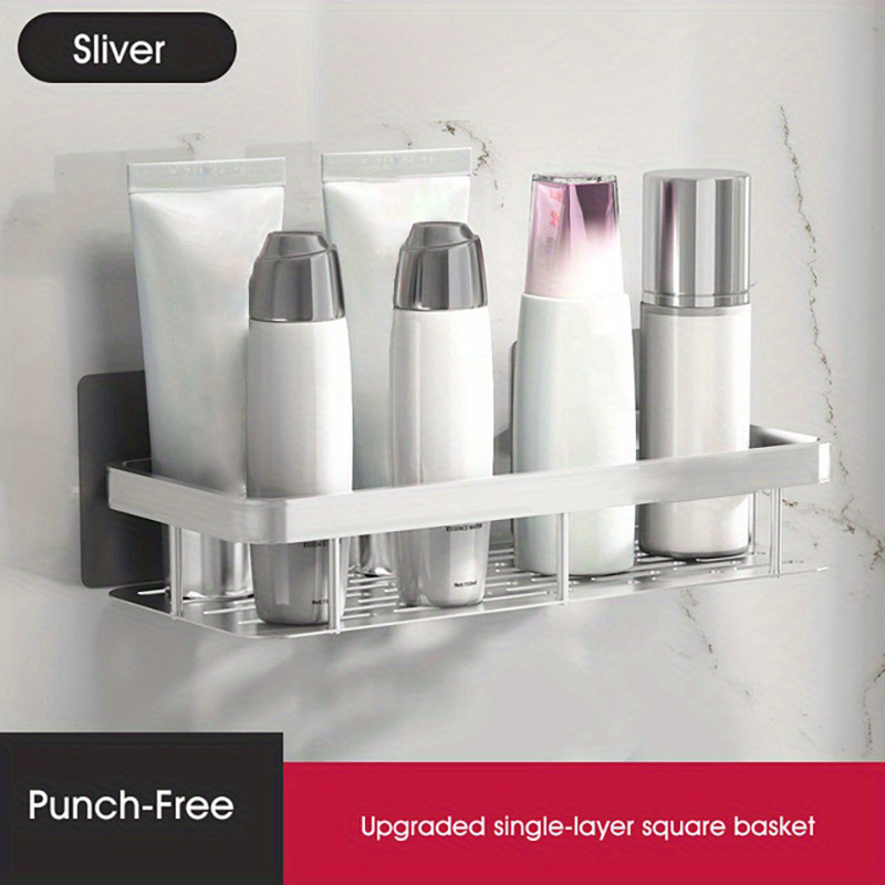 Bathroom Shelves Holder Punch Free Makeup Storage Rack Organizer Foldable U  Shaped Adhesive Corner Shower Shelf Bath Accessories - AliExpress