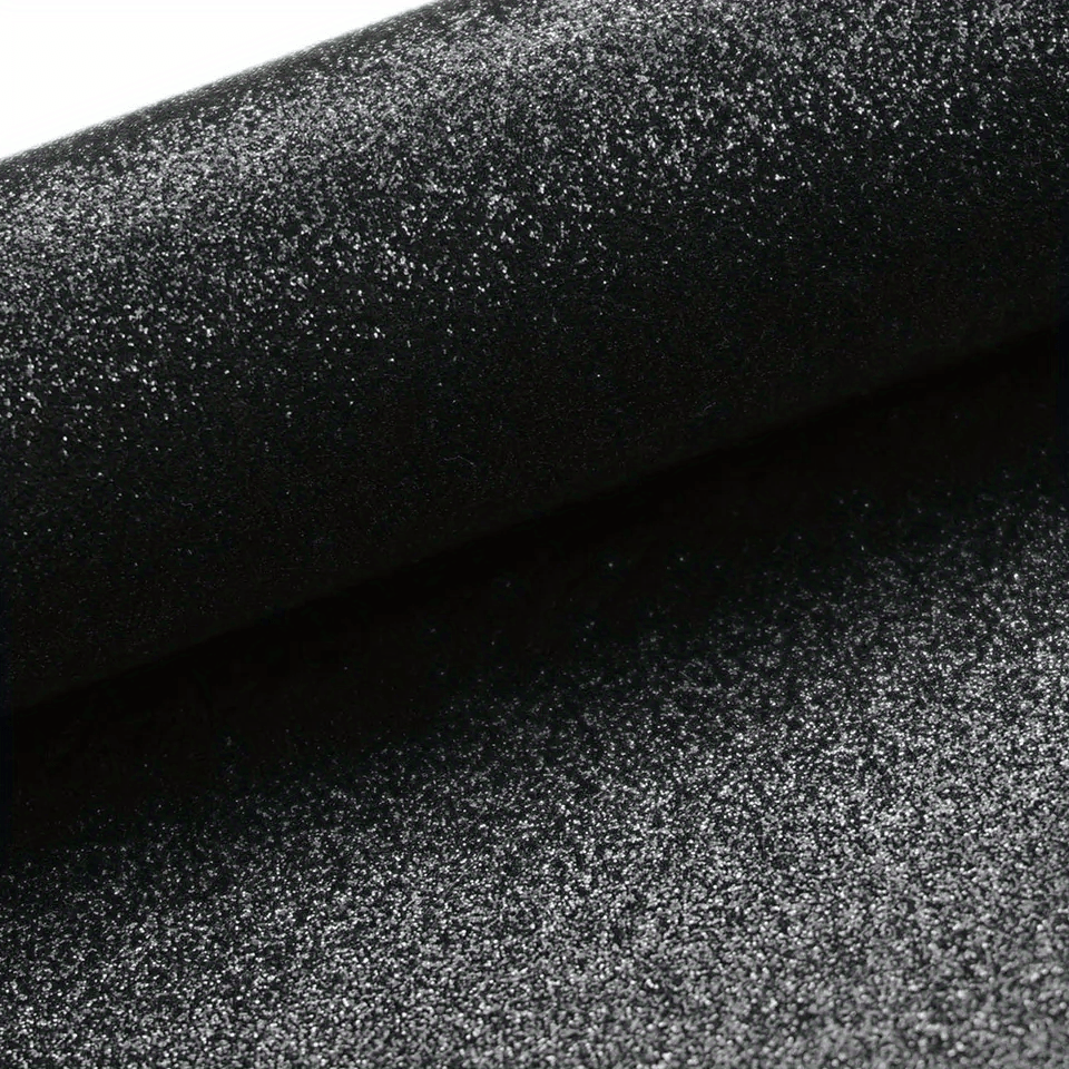 IRIDESCENT BLACK Fine Glitter Canvas Sheet, Black Fine Glitter