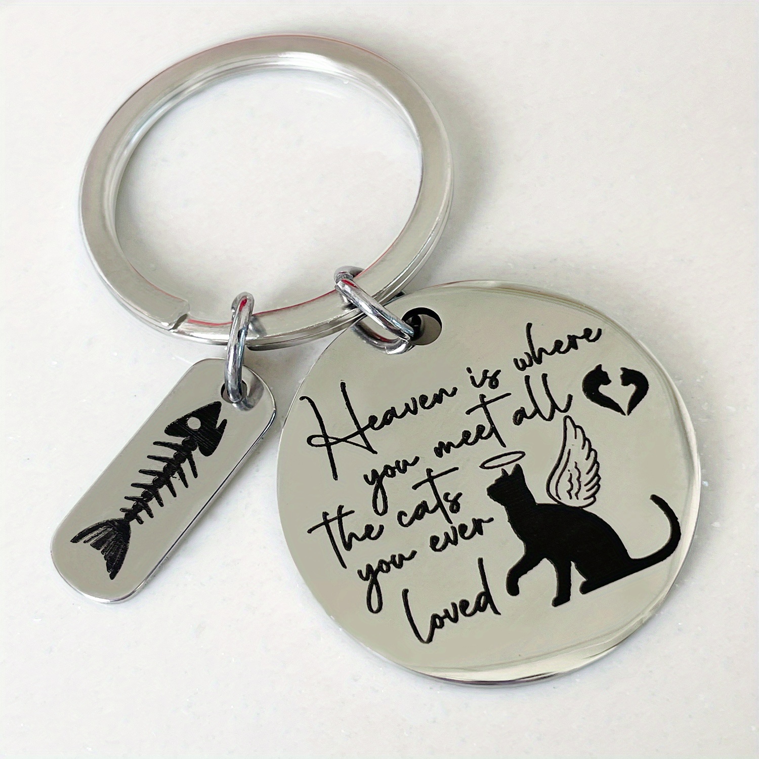 Cat Mom Gift, Loss of Cat Gifts, Memorial Keychain, In Memory of Cat K –  Miss You Merch