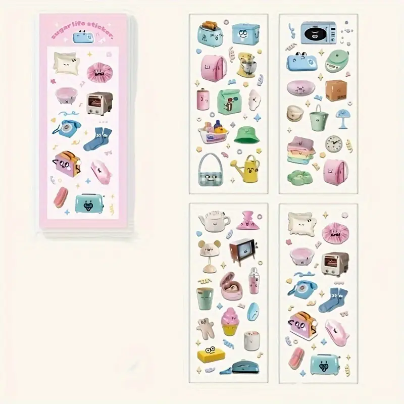 Life Daily Bread Milk Tea Sticker Cute Handbook Material - Temu
