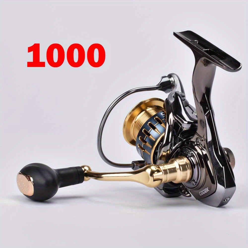 1pc Mini Hand Crank 100 Type Metal Spinning Fishing Reel, Line