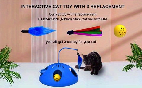 Two Speed Modes For Cat Toys, Three In One Automatic Interactive