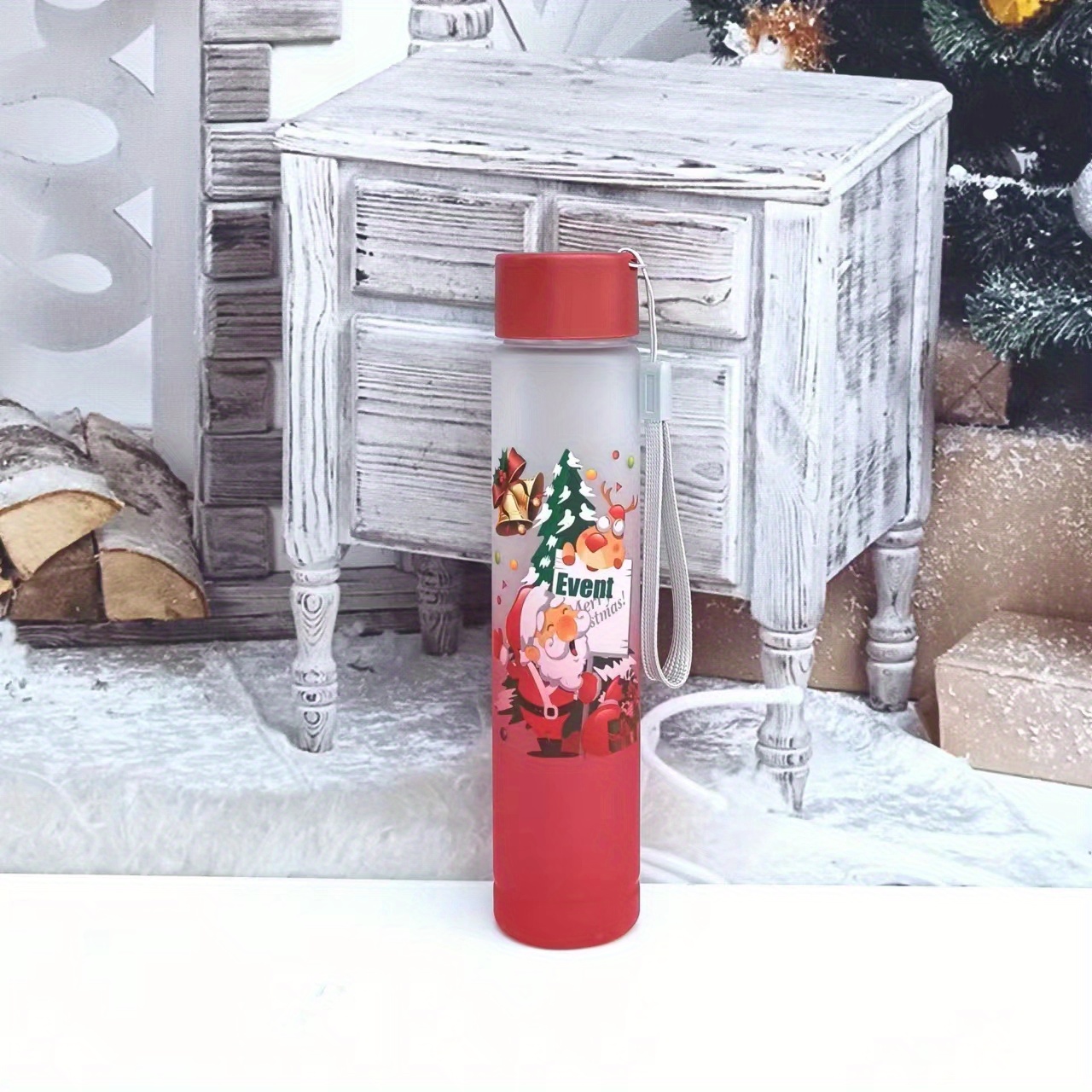 Christmas Sports Water Bottle Cute Xmas Tree Water Cups - Temu