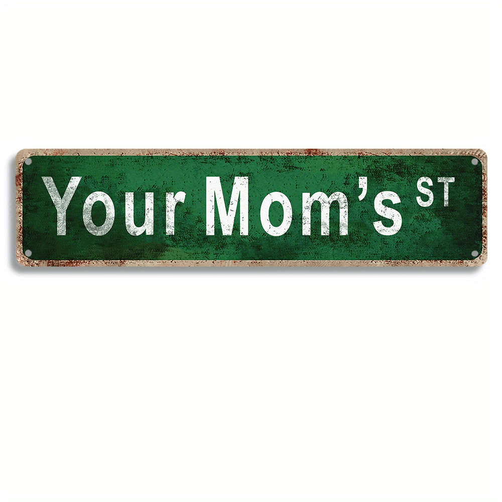 Mom Street Sign Y2k Room Decor Aesthetic Funny Signs - Temu