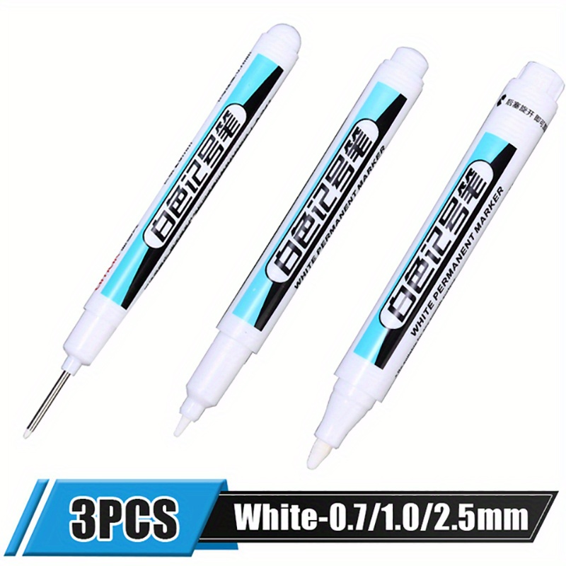 Waterproof White Marker Pen Paint Oil Painting Graffiti Pens Permanent Gel  Pen for Fabric Wood Leather Marker 1MM Art Supplies - AliExpress