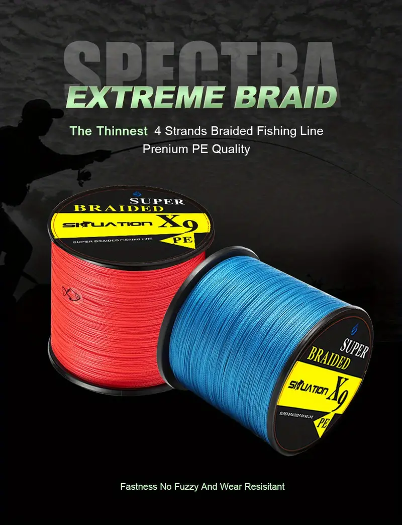 219yds Ultra Strong Wear Resistance Fishing Line, 9-strand Pe