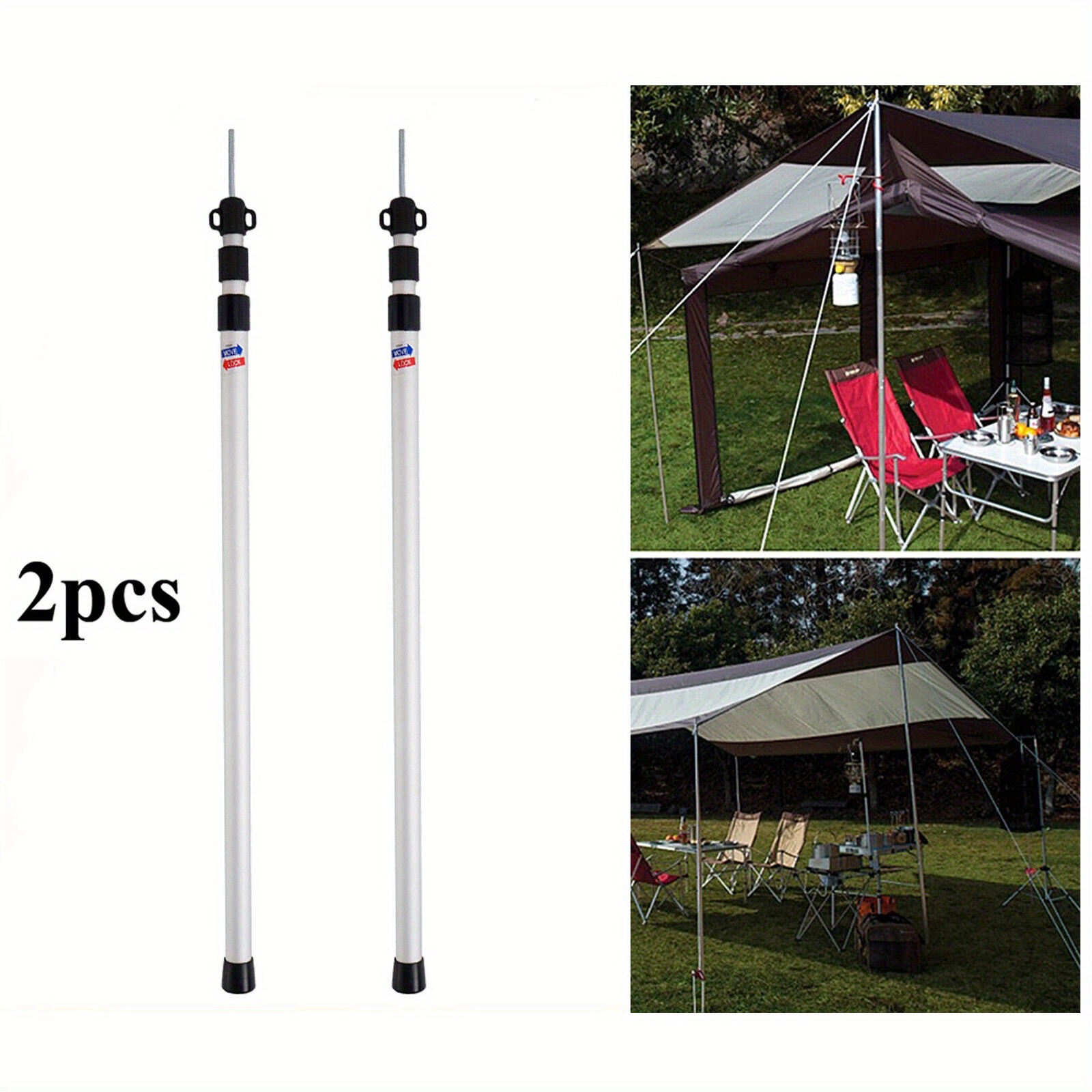 Stainless Steel Tent Canopy Support Pole Triangle Holder, Outdoor Wind Rope  Buckle, Camping Tent Accessories - Temu