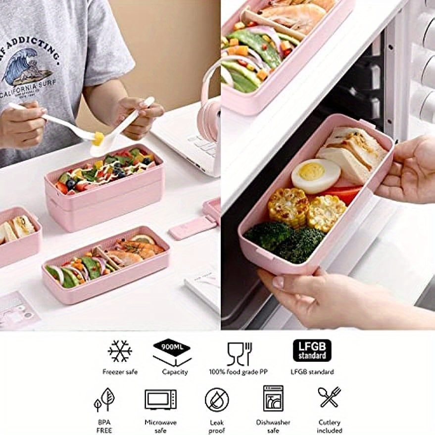 Bento Box Adult Lunch Box with Lunch Bag, Japanese Meal Prep Lunch Box  Container
