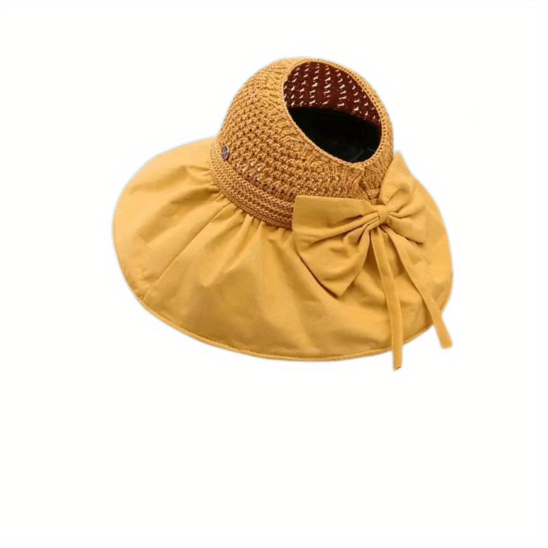Womens Fashion Breathable Large Brimmed Empty Top Sun Hat Foldable Sun  Protection Travel, Don't Miss These Great Deals