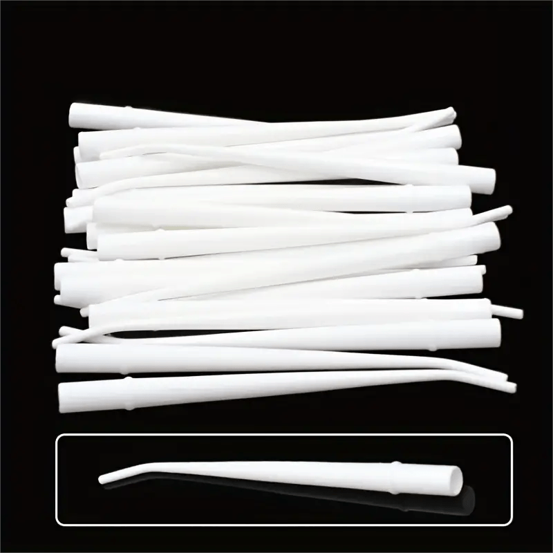 25pcs Disposable Plastic Curved Tips Surgical Aspirator