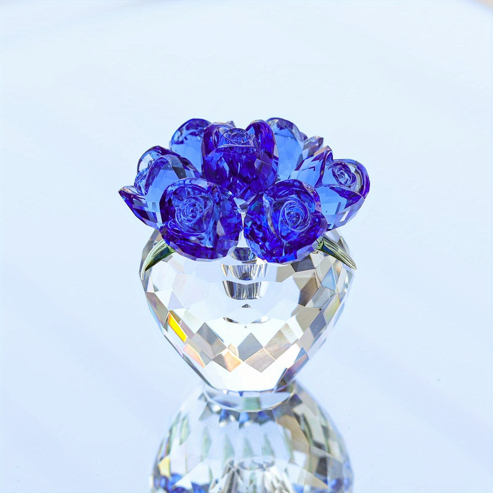 1pc crystal rose statue glass flower home decoration collection romantic crystal gift for women on valentines day and thanksgiving holiday parties gift details 1