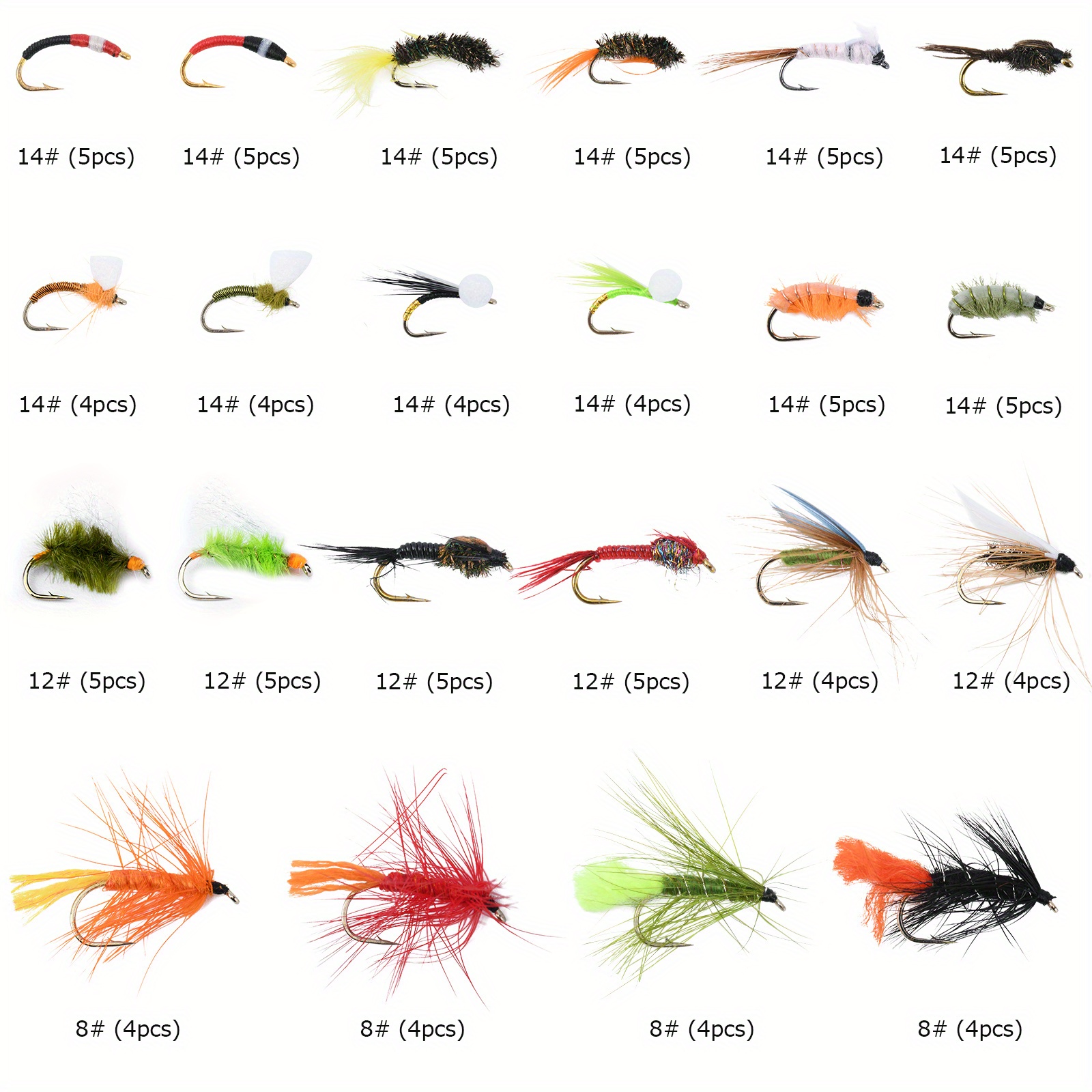 10pcs/Pack Fly Fishing Lures Assorted Wet Flies Trout Fishing Flies With  Barbless Hooks