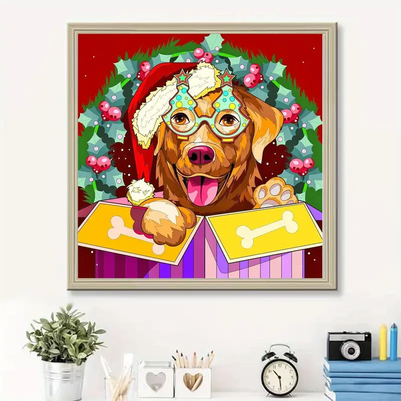 5d Diy Diamond Painting Christmas Kits For Adults Dogs Full Diamond Gem Art  Kits Crystal Paint By Diamonds Kits For Begginner Rhinestone Painting - Temu