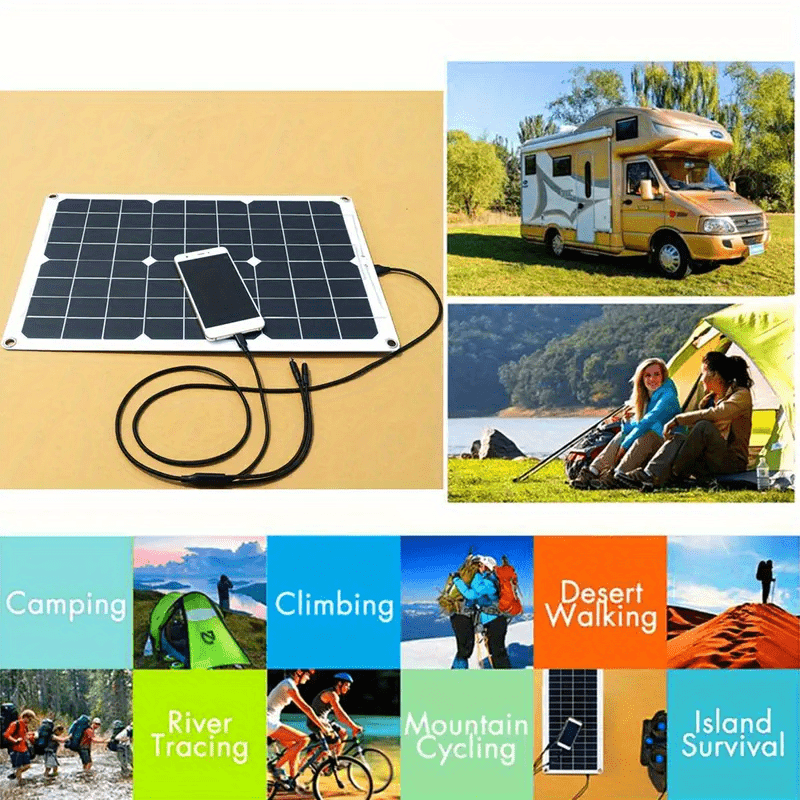 Complete Solar Panel Kit: Power Dual 12v/5v Usb 60a/100a - Temu