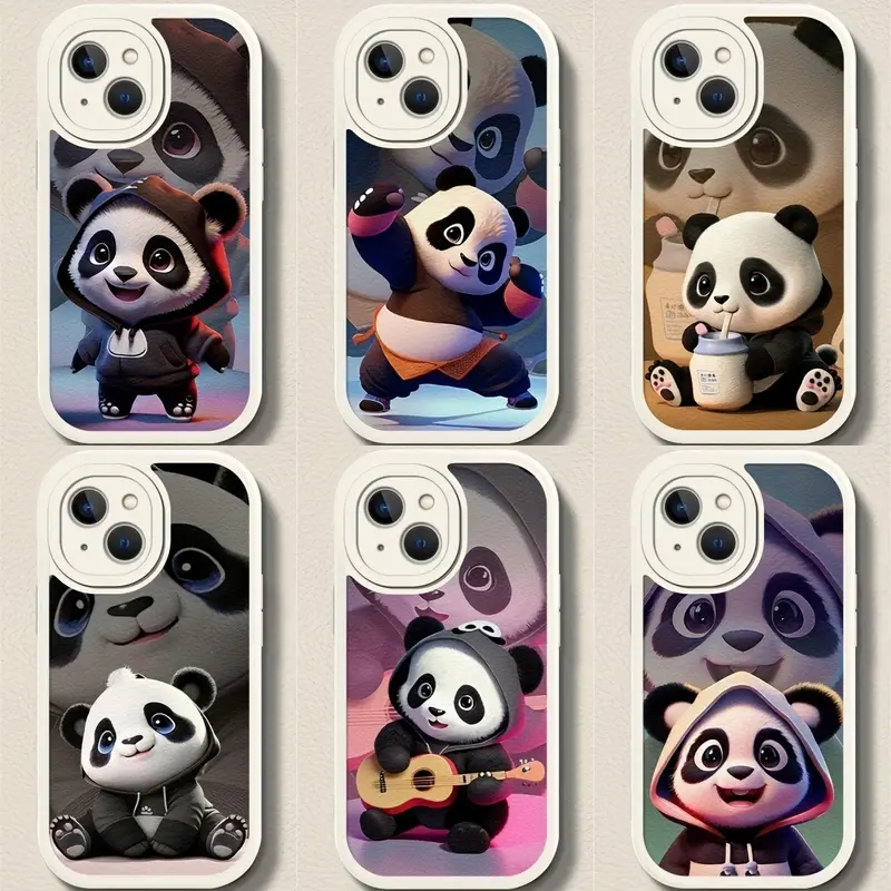 Random Delivery Styles Panda Small Leather Pattern Silicone - Temu New ...