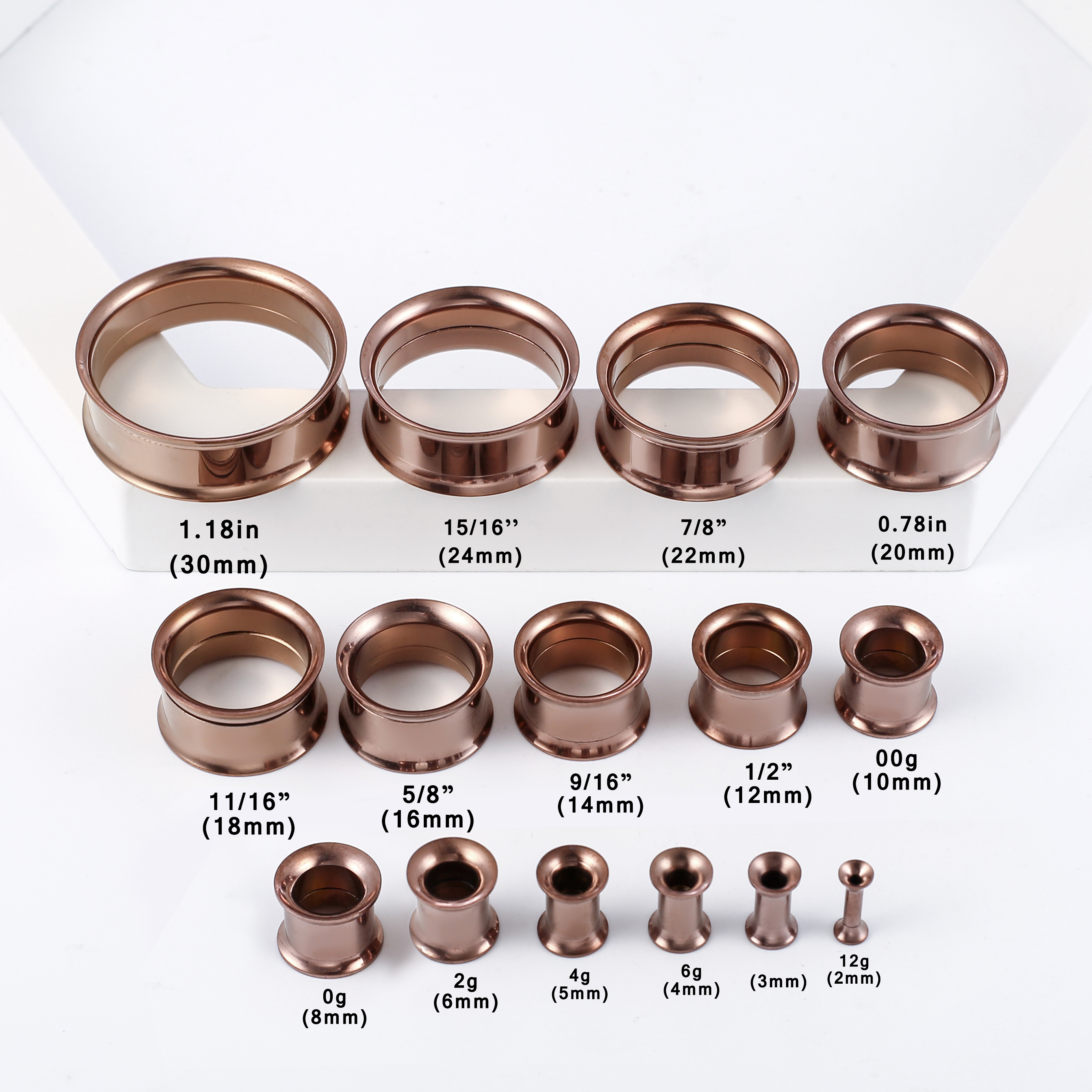 Round Ear Plugs Gauges Set 316 Stainless Steel Tunnels Plugs Temu Australia