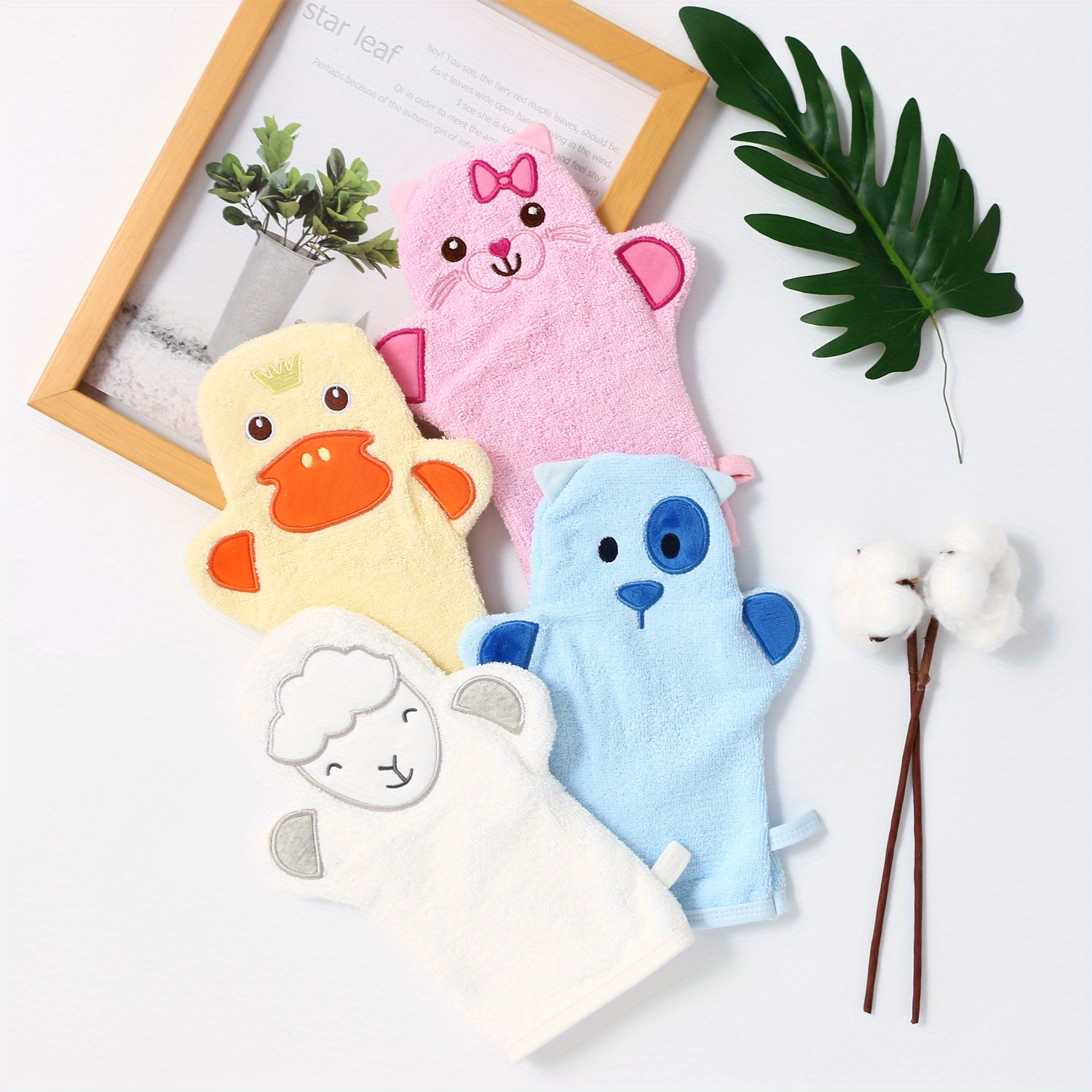 1pc  s cartoon bath gloves little   bath towel animal embroidery shape rubbing bath towel details 8