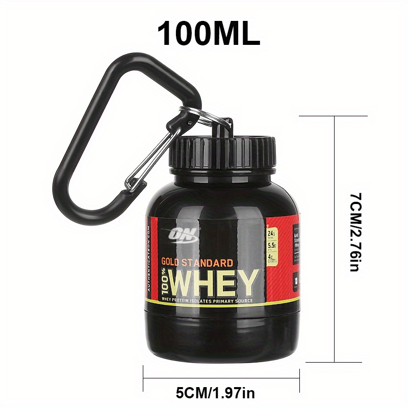 Protein Powder Container Bottle Portable Supplement Pillbox Protein Storage  Pre-Workout Fitness Container (500ml)