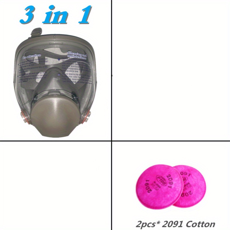 Masque à gaz de travail chimique 6800 Masque facial complet Respirateur