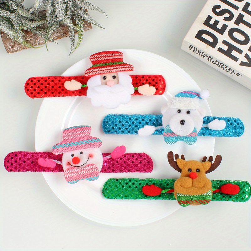  48 Pieces Snowflake Slap Bracelet Winter Theme Snowman Snap  Bracelet Kids Party Favors Classroom Prizes Kids Bracelet Slap Bracelets  Wristbands for Kids Children Winter Party, 12 Styles (Snowflake) : Toys &  Games