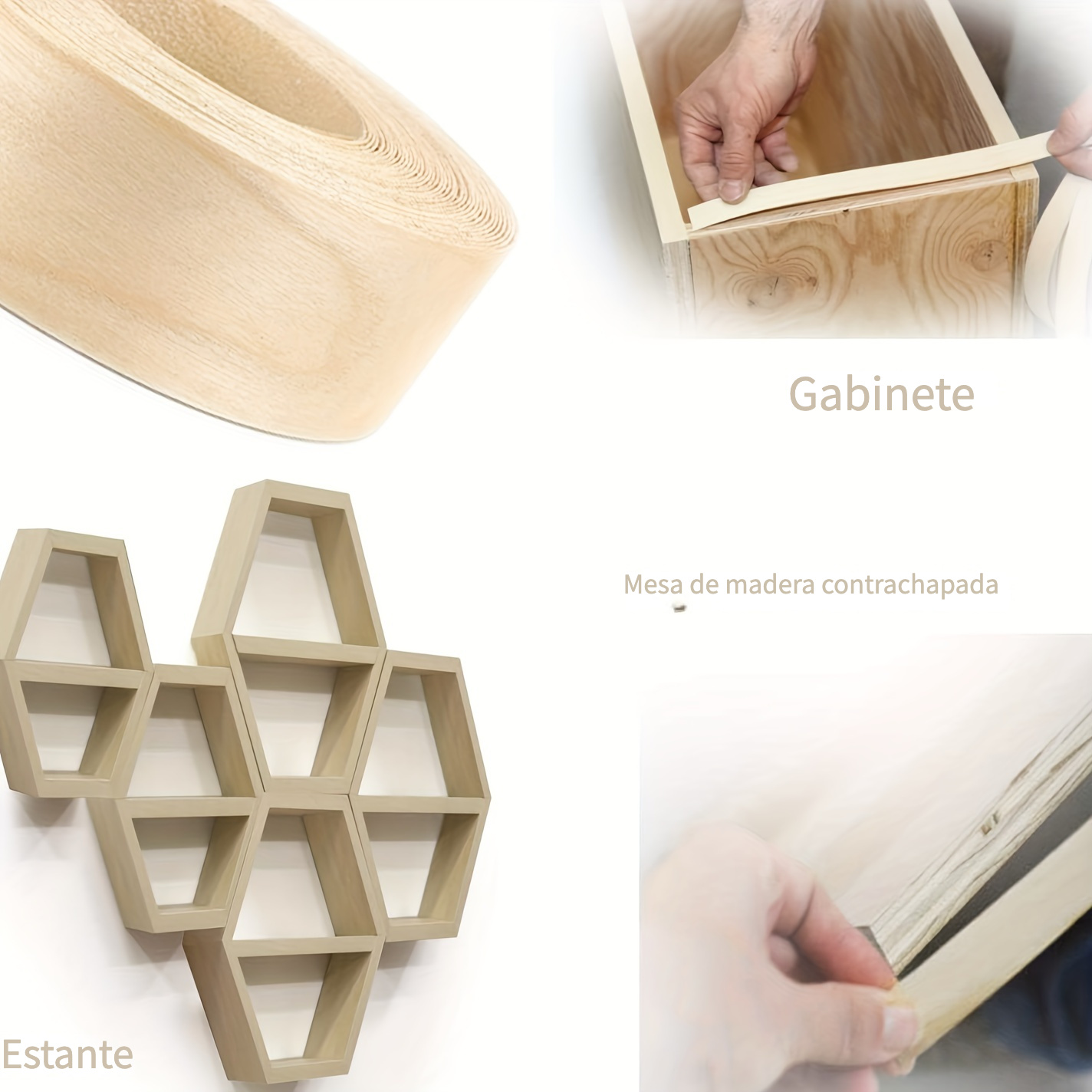 Paquete de 2 maderas flexibles para interiores del hogar, muebles