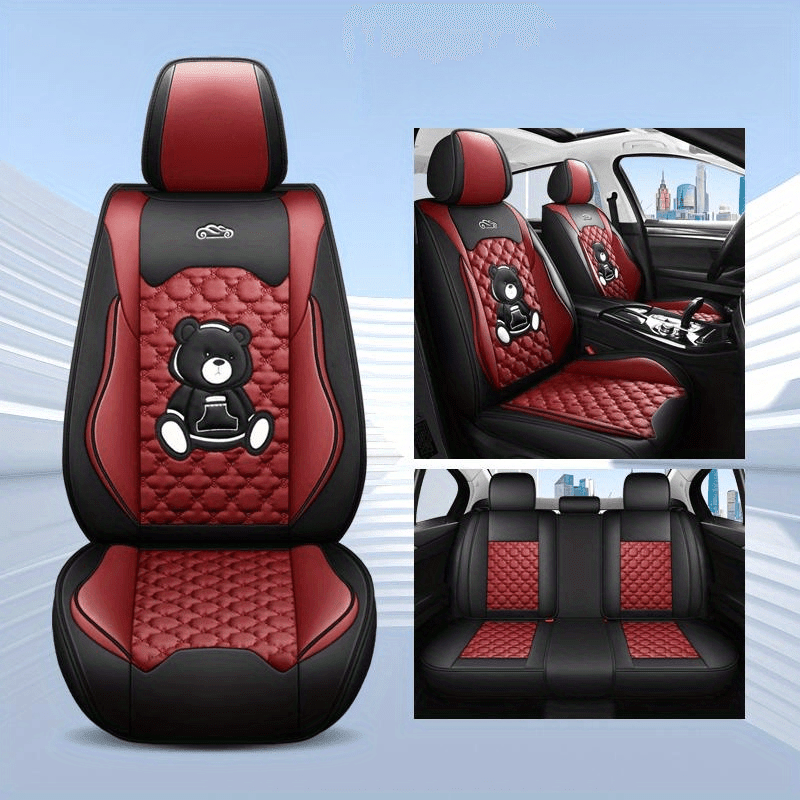 5 Luxury Car Seat Covers, New, Premium, All-season, Universal Fit,  Big-eyed, Full Coverage, Full Leather, Breathable, Car Seat Protector,  Summer - Temu Belgium