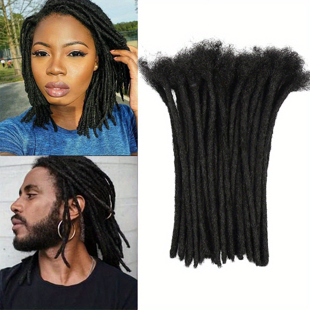 6 Inch Short Dreadlocks Extensions Soft Synthetic Crochet Twist Hair Braids  for Men and Women Faux Locs Dread Hairpieces 10 strands/pack Reggae Hippie