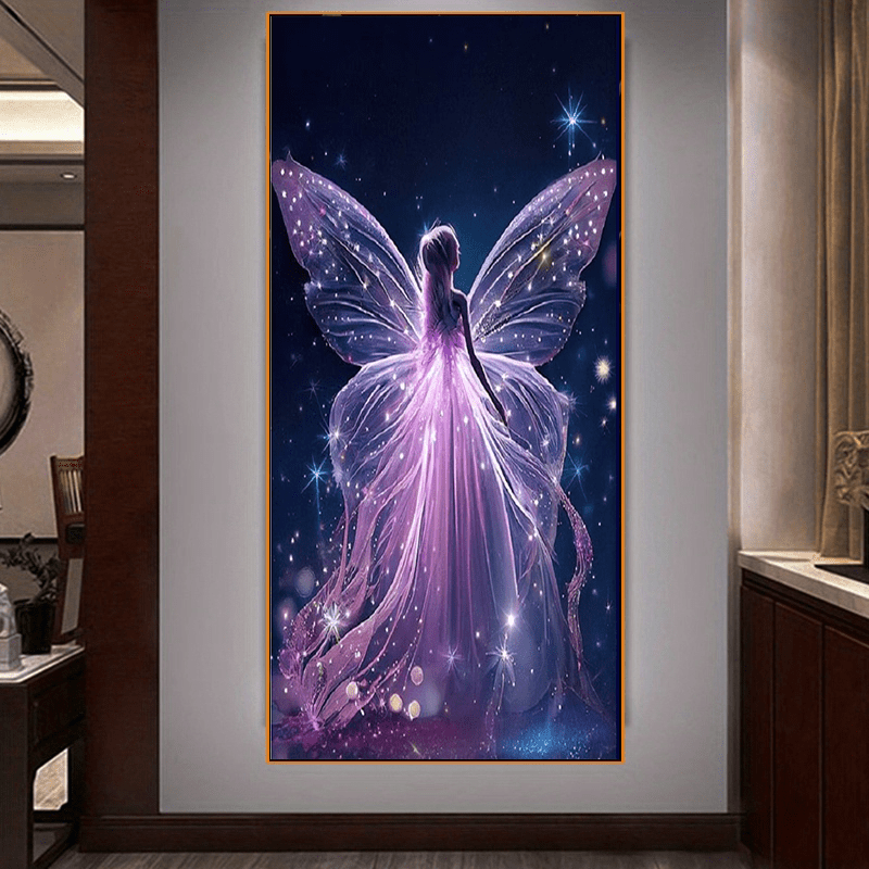  12x12inch Diamond Painting Kits - Purple Butterfly Fairy Adults  and Children DIY Full Diamond Cross Stitch Art Set, Ideal for Room Decor  Bathroom Decor, Gift for Friends