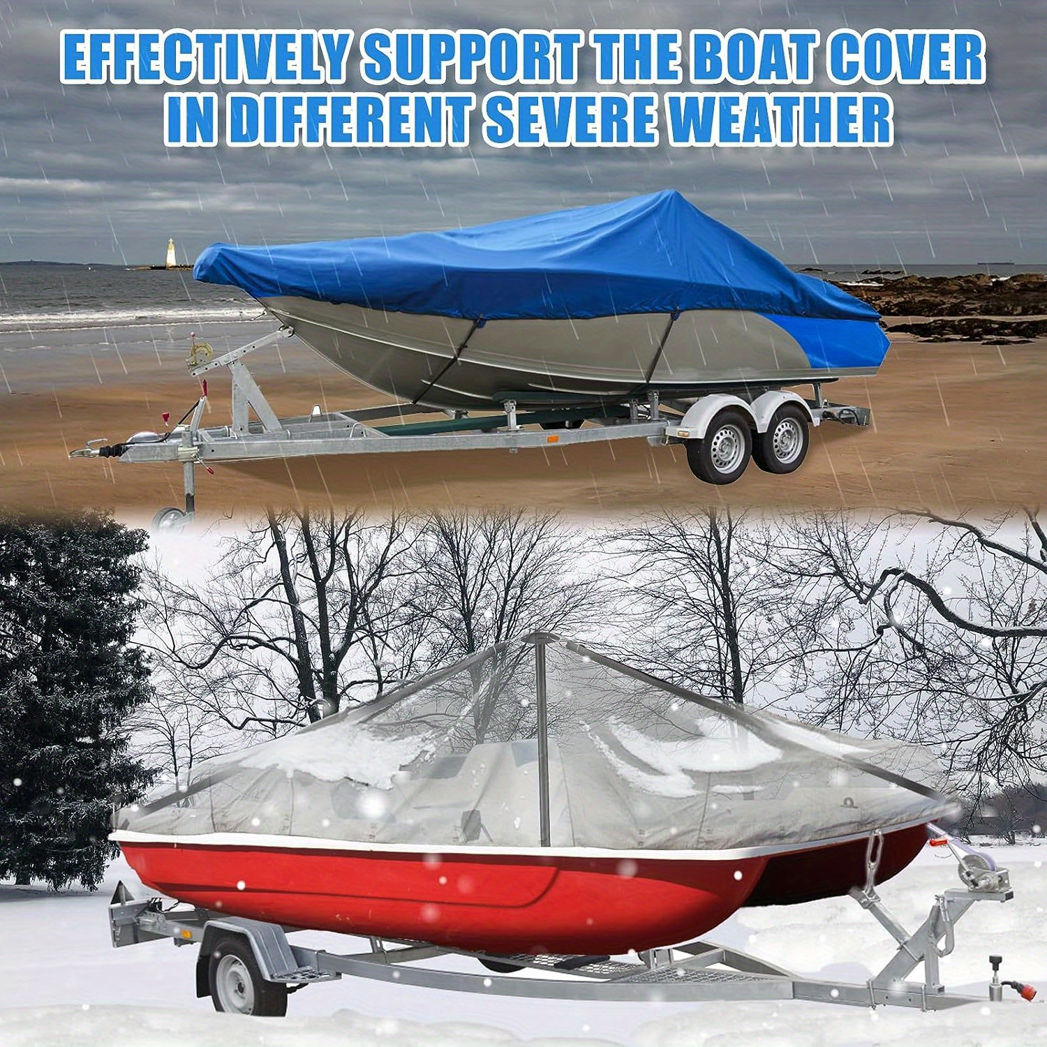 Adjustable Boat Cover Support Poles Boat Accessories Outdoor Patio