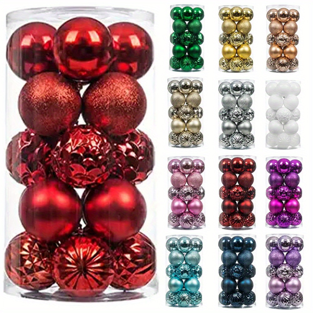 Big red ball sale ornaments