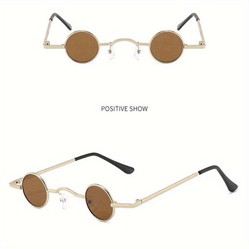 1pc Mens Retro Hip Hop Sunglasses Small Round Street Shooting Mini Glasses  Trendy Men And Women Funny Sunglasses - Jewelry & Accessories - Temu