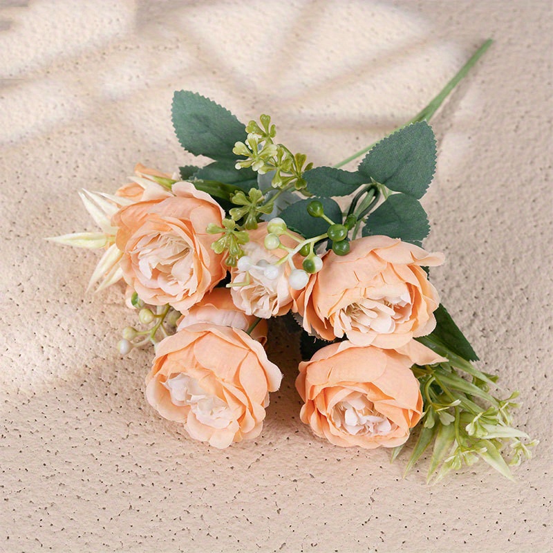 Retro Rose Artificial Flower Real Touch Fake Flowers Flower - Temu