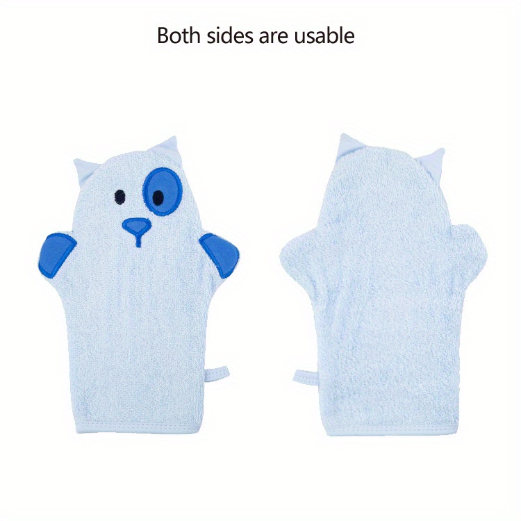 1pc  s cartoon bath gloves little   bath towel animal embroidery shape rubbing bath towel details 4