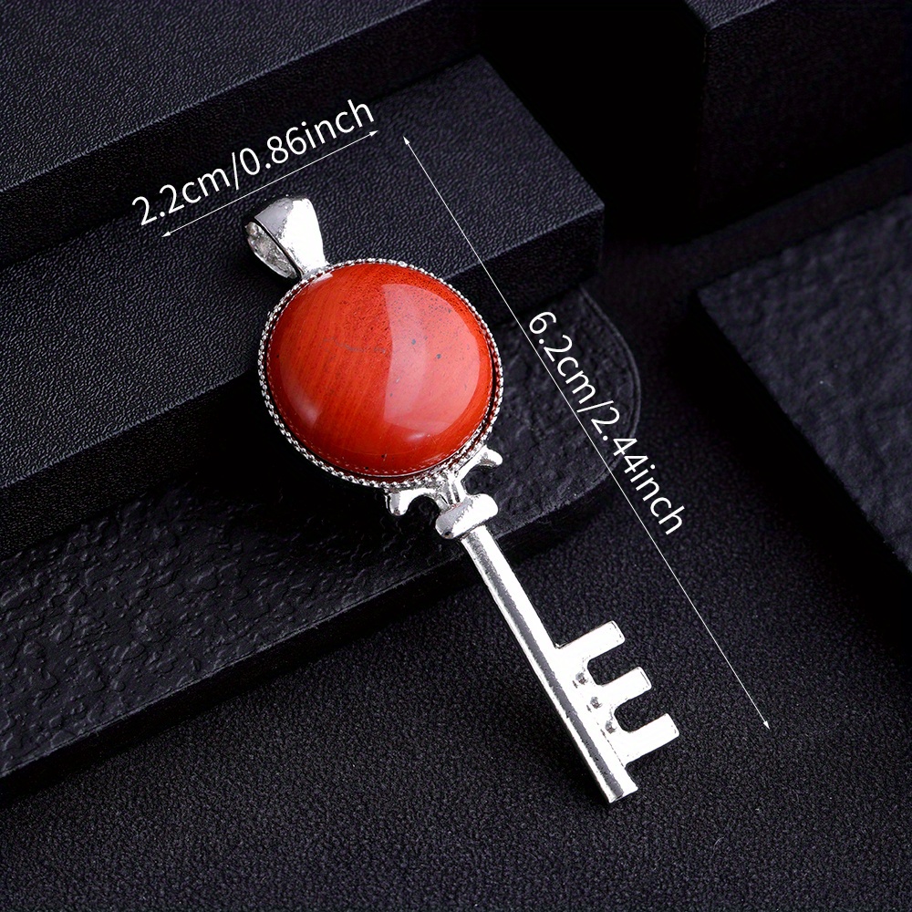 Synthetic Gemstone Water Key Pendant Necklace Meaning Temu